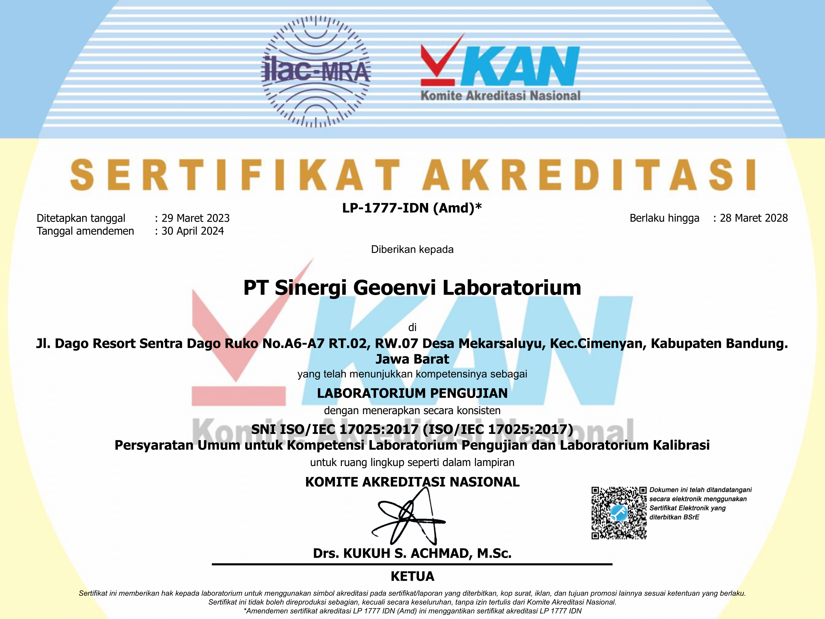 Sertifikat KAN